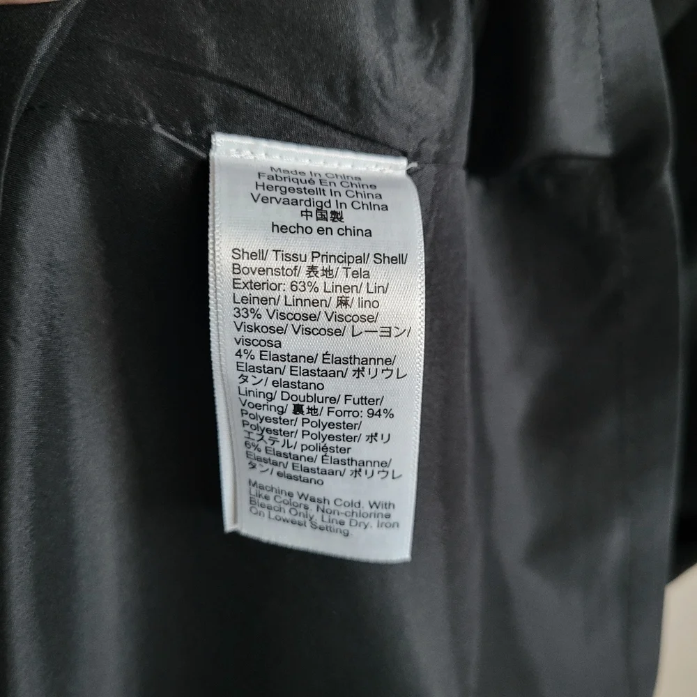 J.Crew High-neck Sheath Dress‎ in Stretch Linen Blend Black